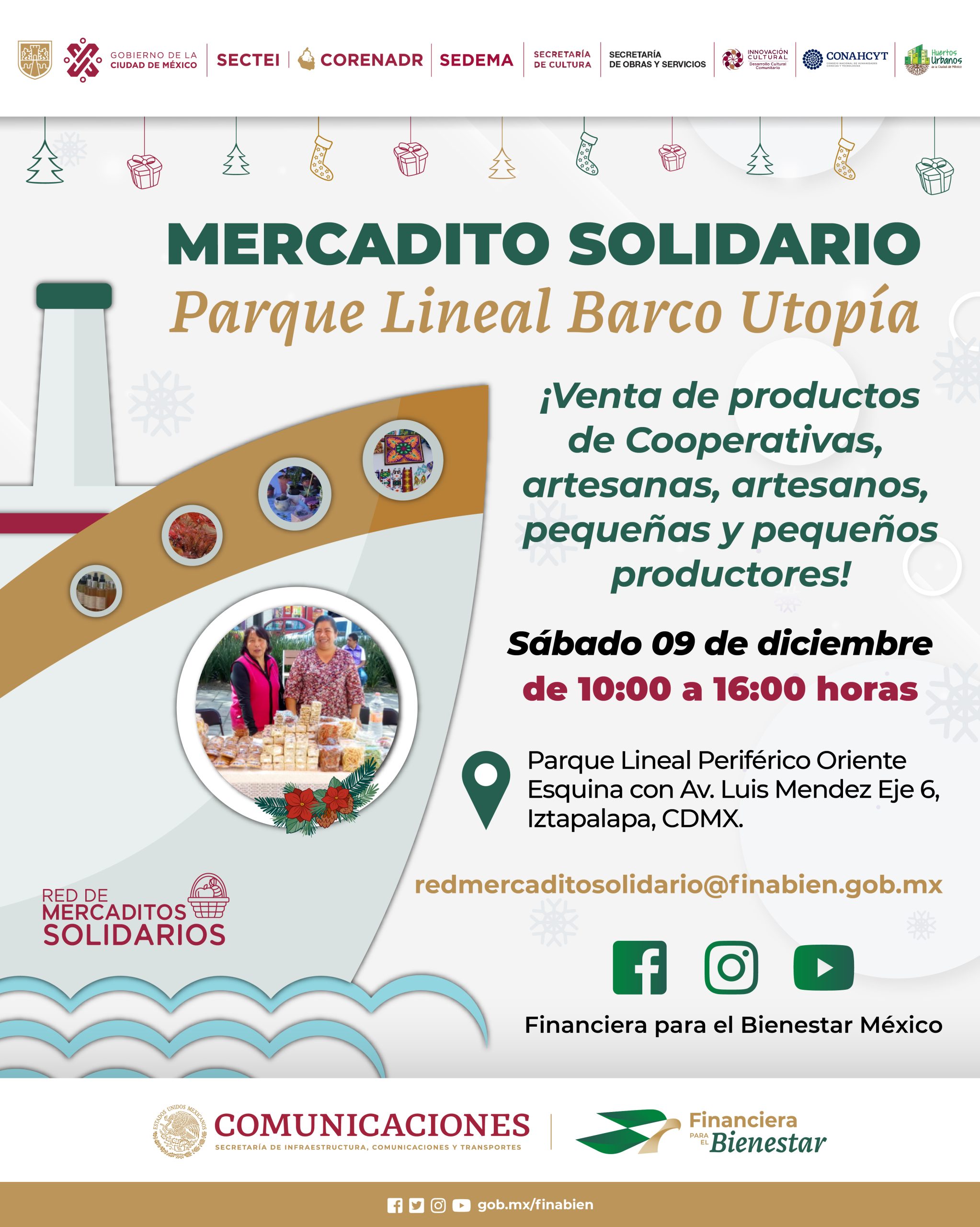Mercadito Solidario Parque Lineal Barco Utopía